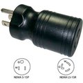 Conntek Conntek 30111-BK, 15-Amp Locking Adapter U.S. 3 Prong Male Plug To 15 Amp Locking Female Connector 30111-BK